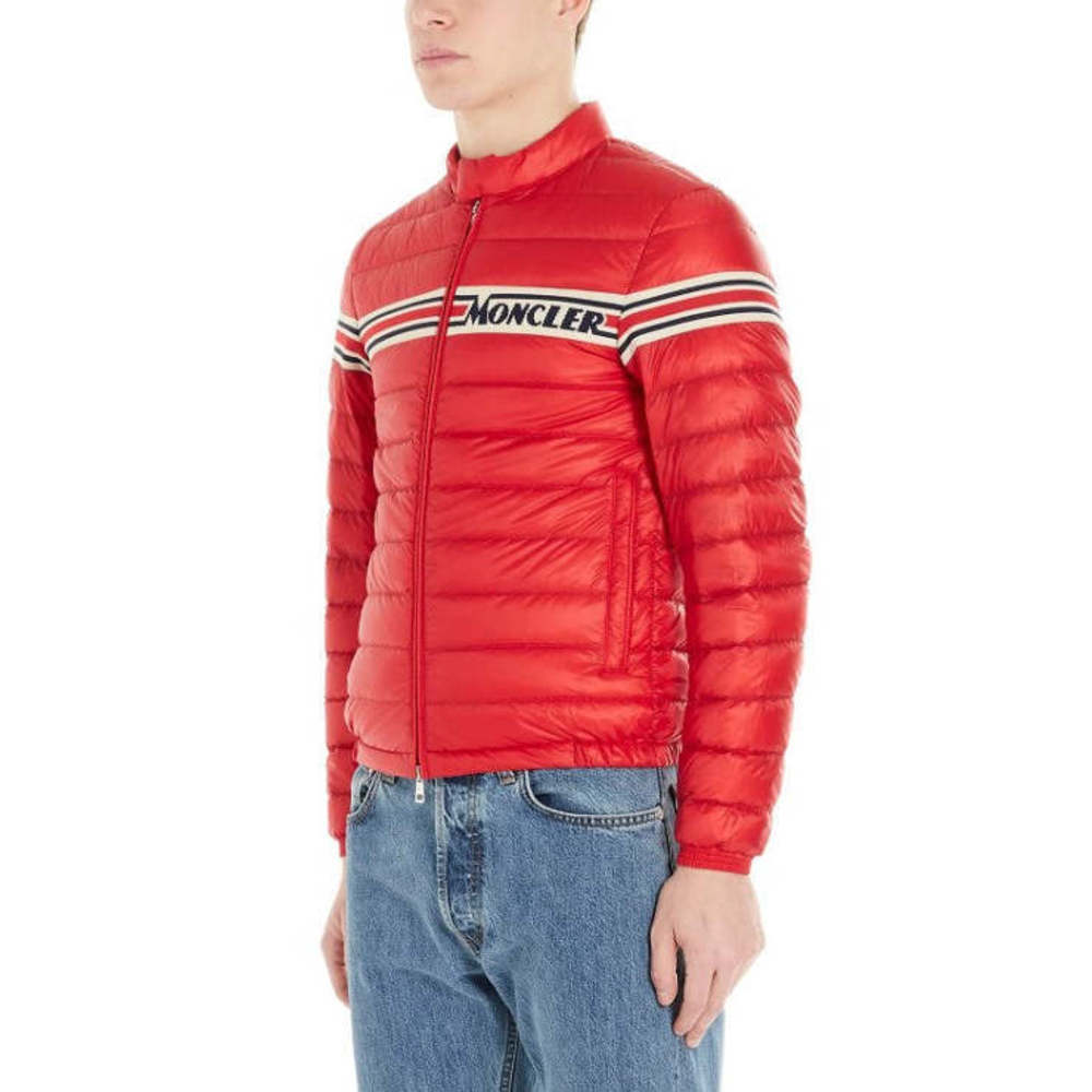 MONCLER Renald Red White Blue Quilted Nylon Jacket - Picture 2 of 16